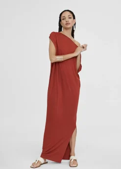 Vestido midi fruncido