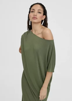 Vestido midi fruncido