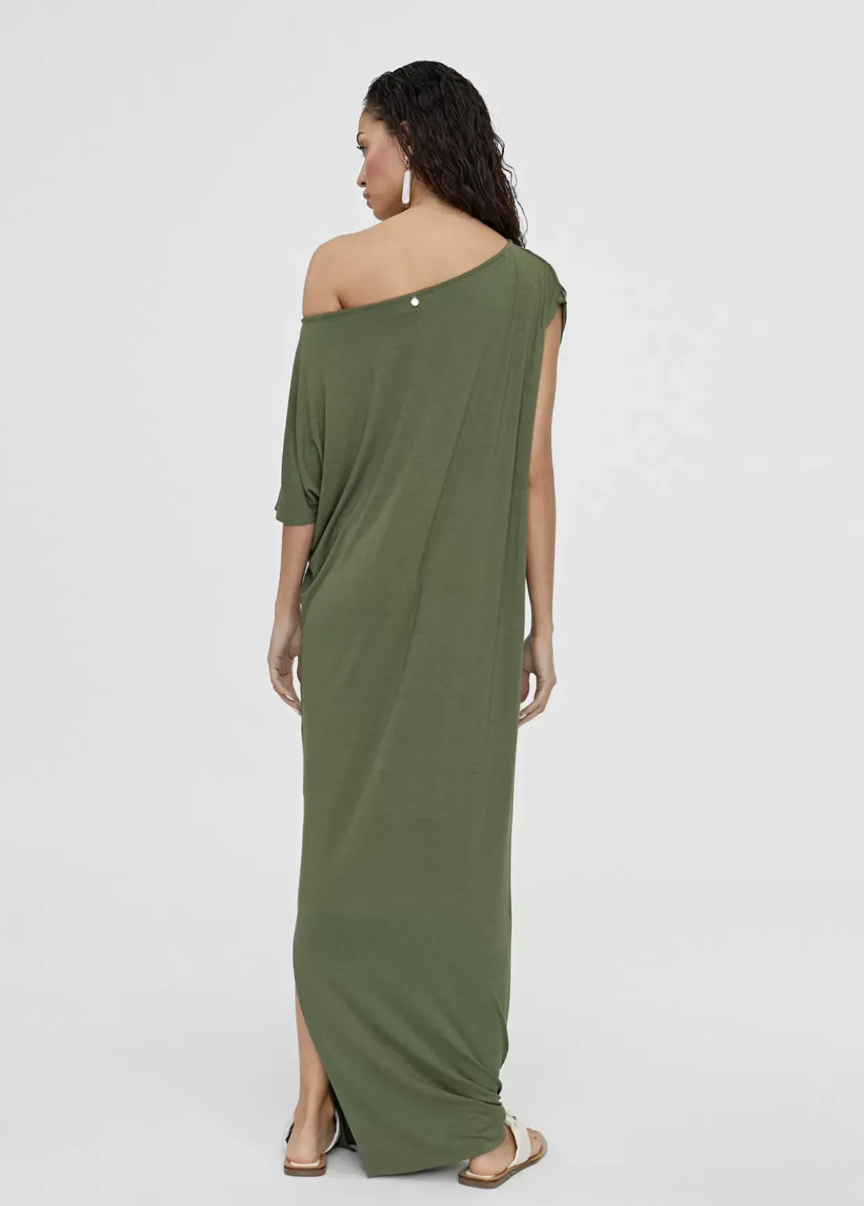 Vestido midi fruncido