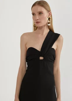 Vestido midi tirante asimétrico