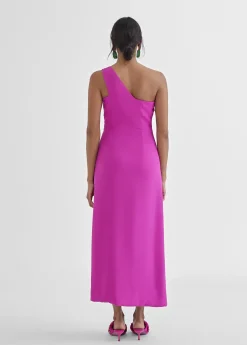 Vestido midi tirante asimétrico