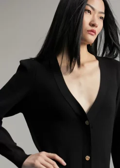 Vestido punto hombreras