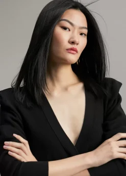 Vestido punto hombreras