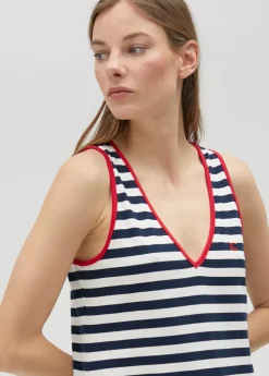 Vestido rayas midi de algodón 100% - Lola Casademunt