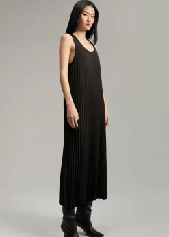 Vestido sin manga plisado