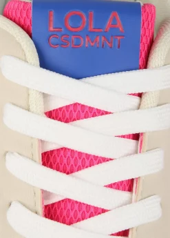 Zapatillas deportivas azul y rosa flúor