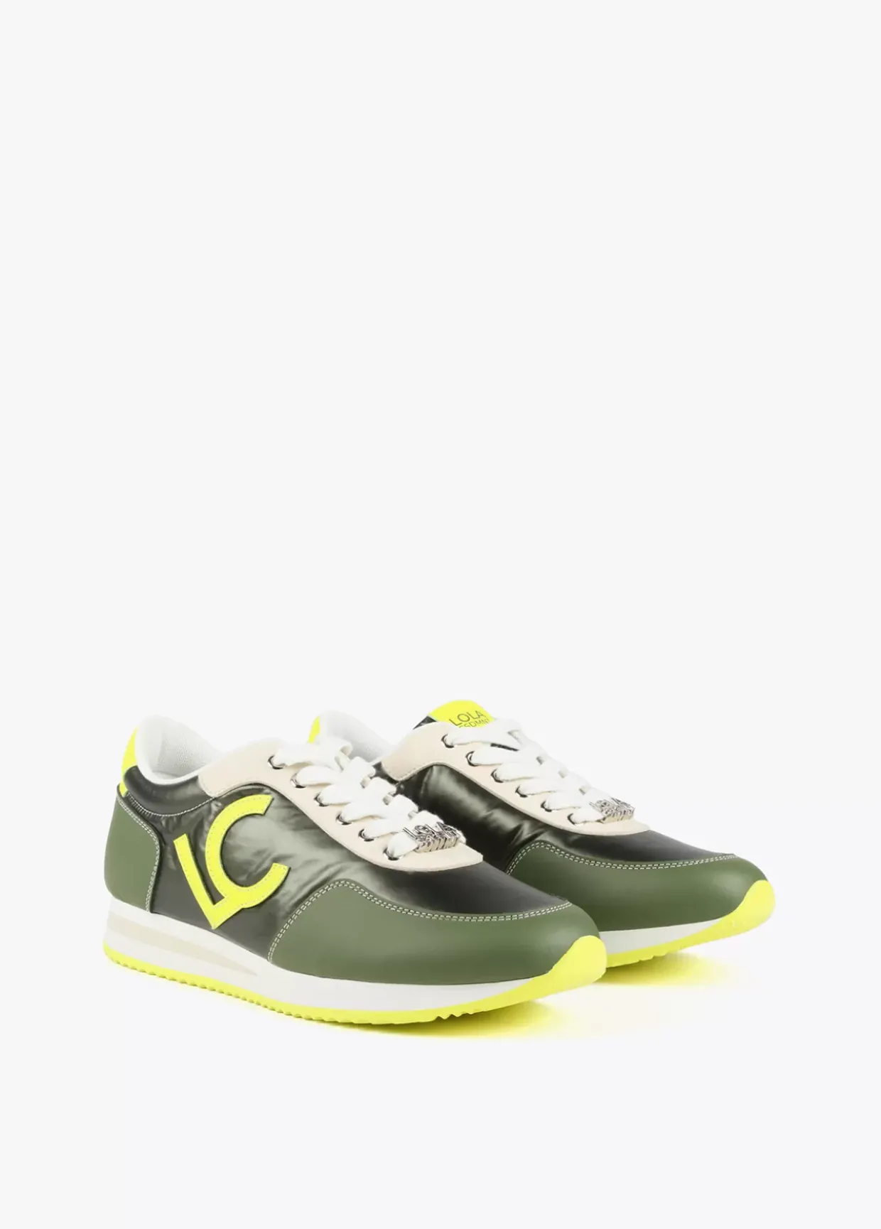 Zapatillas deportivas verdes y lima