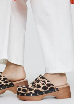 Zueco con estampado animal